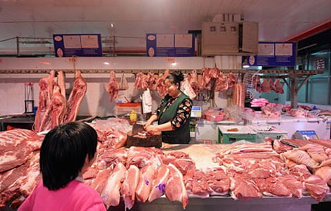 Giá thịt lợn tại Trung Quốc giảm mạnh
