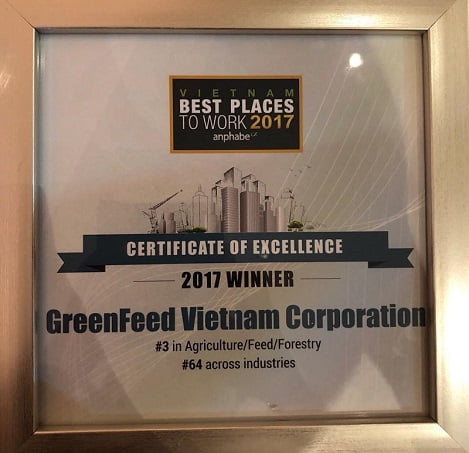 GreenFeed thuộc Top 100 nơi làm việc tốt nhất Việt Nam 2017